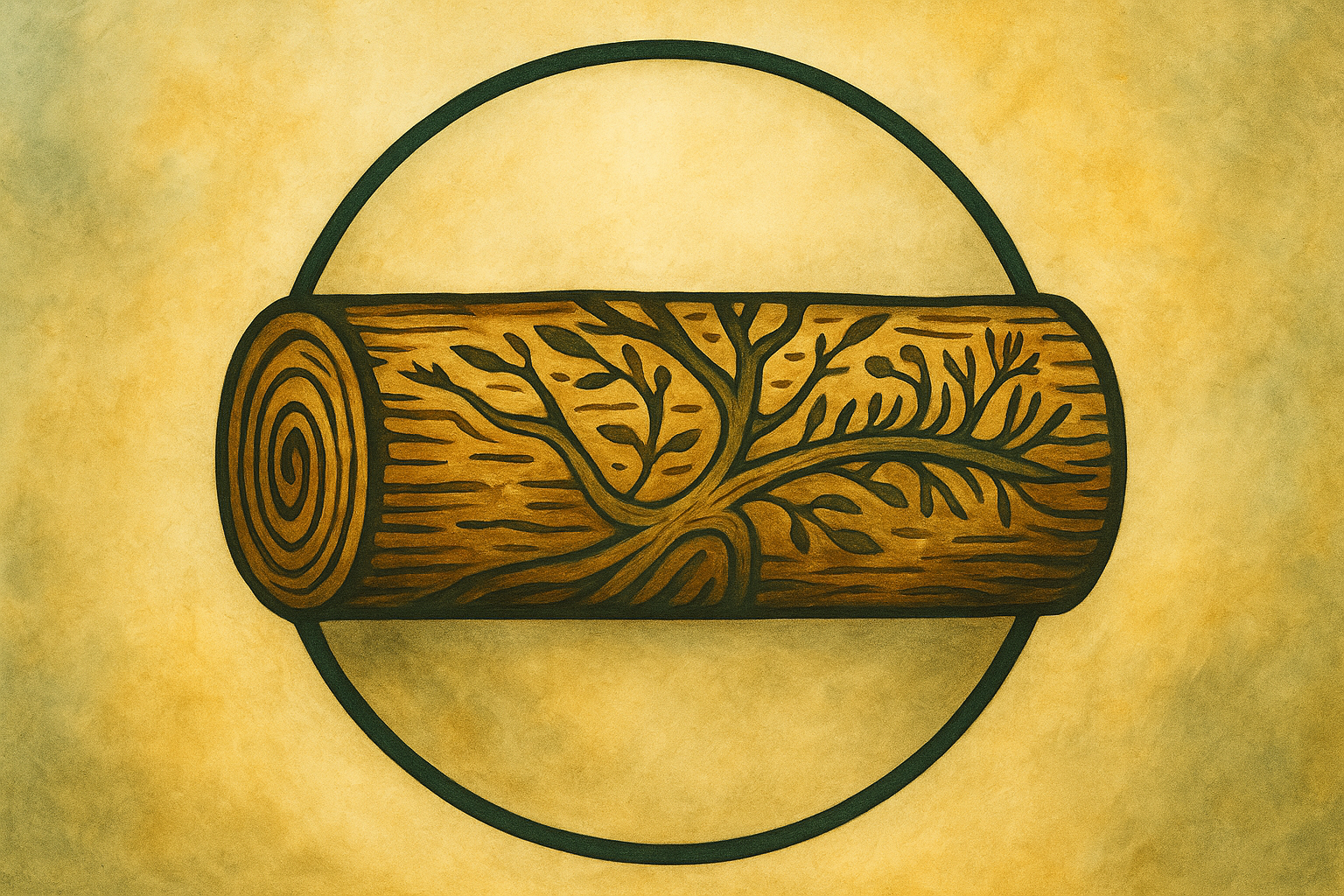 WildWyrd Wood tree ring logo